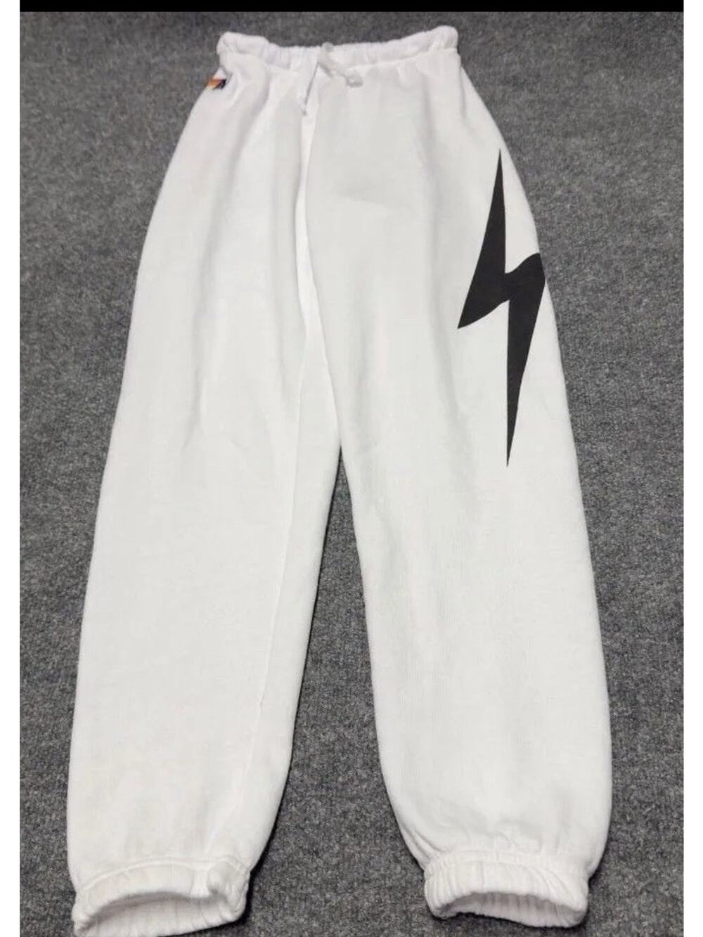 AVIATOR NATION Bolt Sweatpants Size XS Beach Summer Comfort White